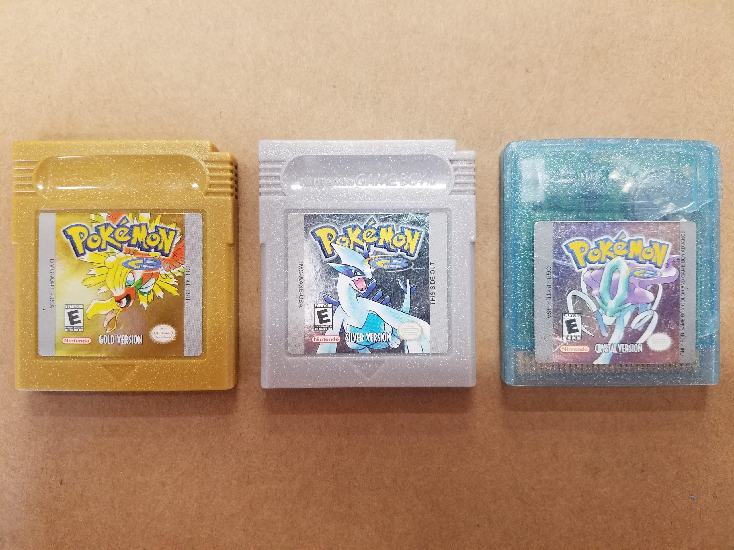 POKEMON RED GREEN Blue Yellow Gold Silver Crystal TCG GameBoy GB